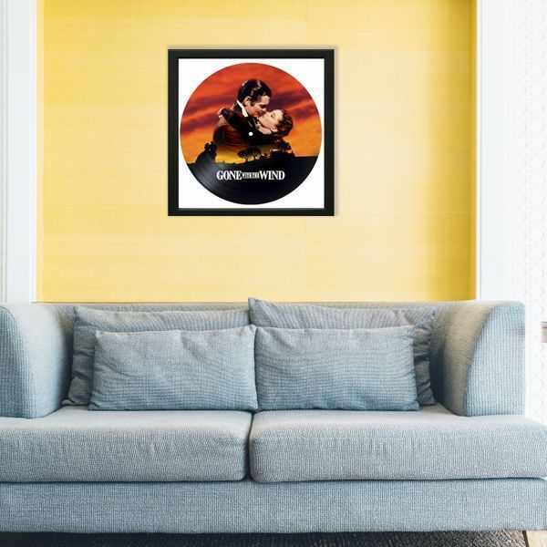 Vinyl Record Decor in a Wooden Frame Gone with the Wind 14" 732-4-1 photo