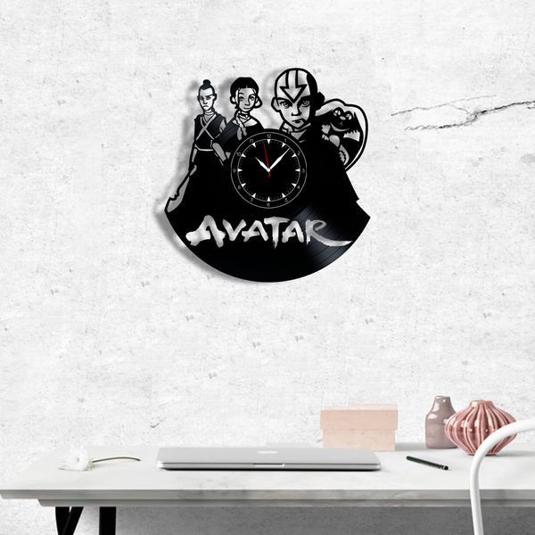 Настінний вініловий годинник Аватар: Останній захисник, діаметр 30см Vinyl-Clock-C-Avatar The Last Airbender-1 фото
