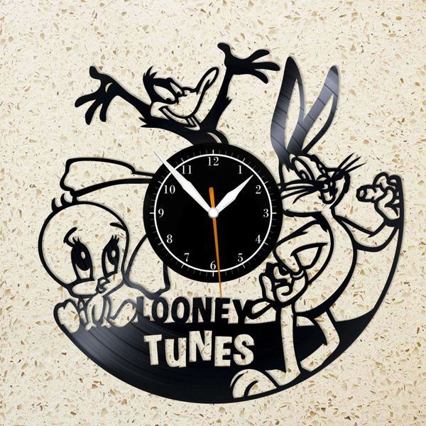 Wall Vinyl Record Clock Looney Tunes 12" Vinyl-Clock-C-Looney Tunes-2 photo