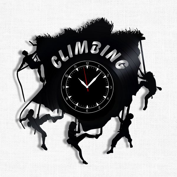 Wall Vinyl Record Clock Climbing 12" Vinyl-Clock-Climbing-3 photo