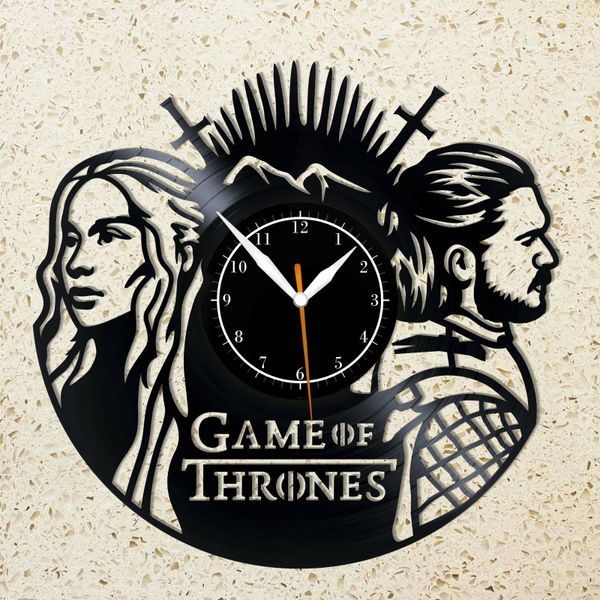 Настінний вініловий годинник Гра престолів, діаметр 30см Vinyl-Clock-M-Game of Thrones-5 фото