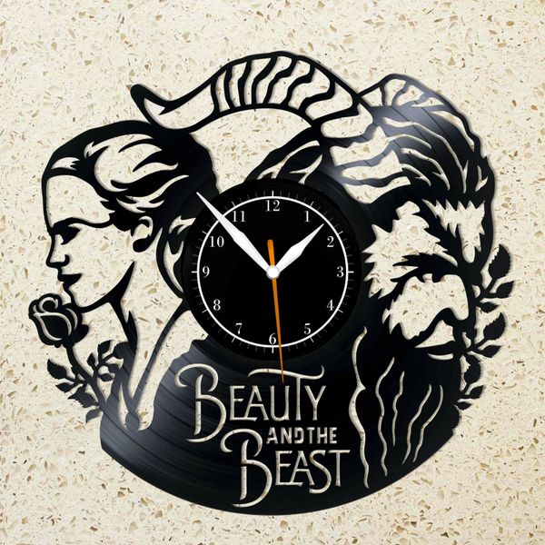 Wall Vinyl Record Clock Beauty and the Beast 12" Vinyl-Clock-M-Beauty and the Beast-1 photo