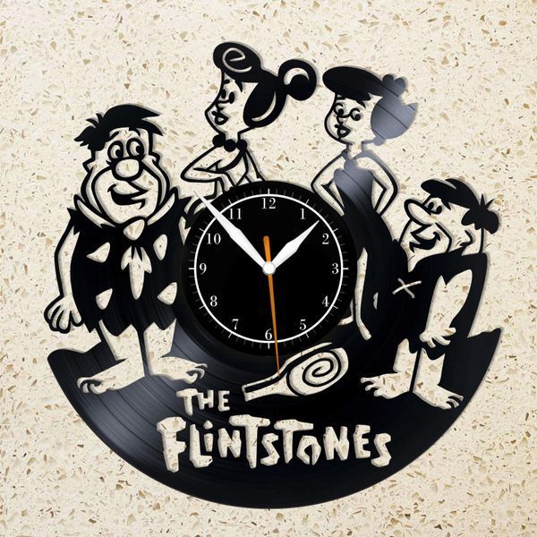 Wall Vinyl Record Clock Flintstones 12" Vinyl-Clock-C-Flintstones-2 photo
