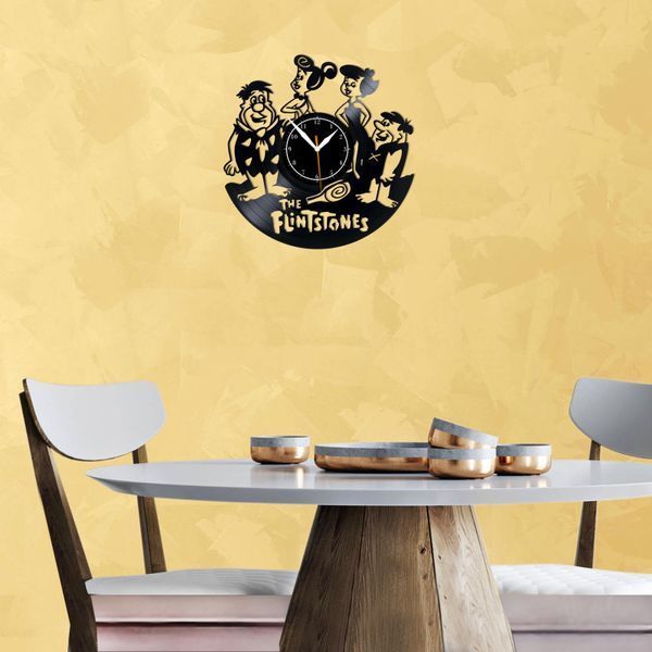Wall Vinyl Record Clock Flintstones 12" Vinyl-Clock-C-Flintstones-2 photo