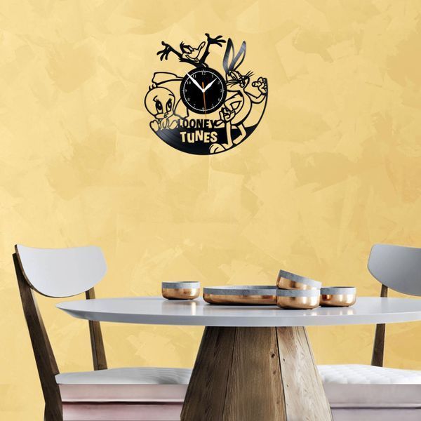 Wall Vinyl Record Clock Looney Tunes 12" Vinyl-Clock-C-Looney Tunes-2 photo