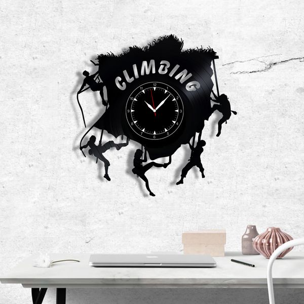 Wall Vinyl Record Clock Climbing 12" Vinyl-Clock-Climbing-3 photo