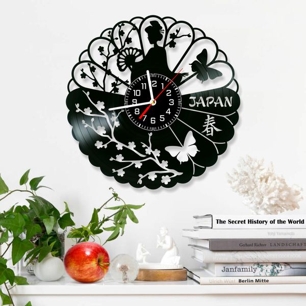 Wall Vinyl Record Clock Japan 12" Vinyl-Clock-Tokyo-1-2 photo