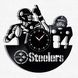 Wall Vinyl Record Clock Pittsburgh Steelers 12" Vinyl-Clock-Pittsburgh Steelers-1 photo 1