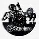 Настінний вініловий годинник Піттсбург Стілерс, діаметр 30см Vinyl-Clock-Pittsburgh Steelers-1 фото 1