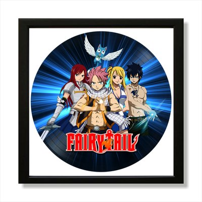 Vinyl Record Decor in a Wooden Frame Fairy Tail 14" UF-Frame-Fairy Tail-1 photo