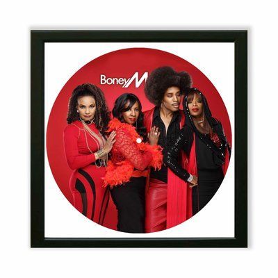 Настінний вініловий декор в дерев'яній рамці Boney M, розміром 36см 513-4-1 фото