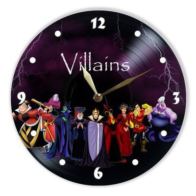 Настінний вініловий годинник Лиходії, діаметр 30см UF-Clock-C-Villains-1 фото