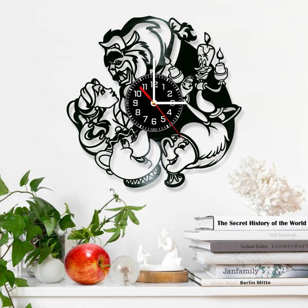 Wall Vinyl Record Clock Beauty and the Beast 12" Vinyl-Clock-C-Beauty and the Beast-4 photo