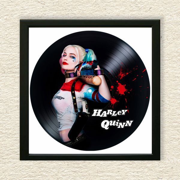 Vinyl Record Decor in a Wooden Frame Harley Quinn 14" 735-4-1 photo