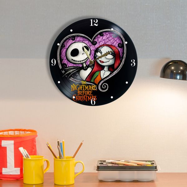 Wall Vinyl Record Clock Nightmare Before Christmas 12" UF-Clock-Nightmare Before Christmas-1 photo