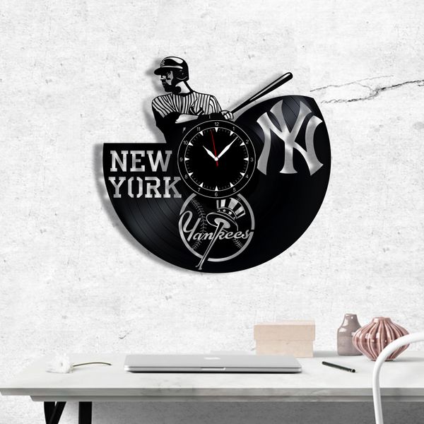 Wall Vinyl Record Clock Yankees 12" Vinyl-Clock-Yankees-1 photo