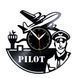 Wall Vinyl Record Clock Pilot 12" 107-1-2 photo