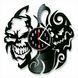 Wall Vinyl Record Clock Skull 12" 134-1-1 photo 1