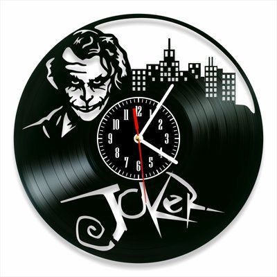 Настінний вініловий годинник Джокер, діаметр 30см Vinyl-Clock-M-Joker-6 фото