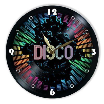 Wall Vinyl Record Clock Disco 12" UF-Clock-Disco-1 photo