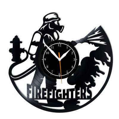 Wall Vinyl Record Clock Firefighter 12" Vinyl-Clock-Firefighter-2 photo