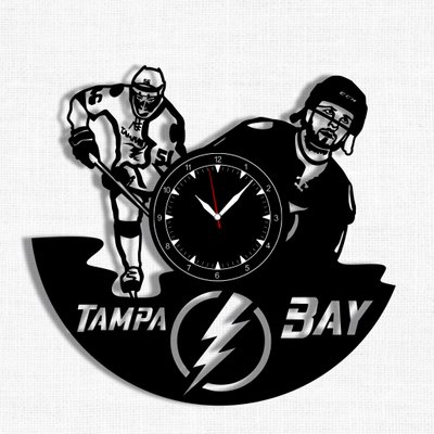 Wall Vinyl Record Clock Tampa Bay Lightning 12" Vinyl-Clock-Tampa Bay Lightning-1 photo