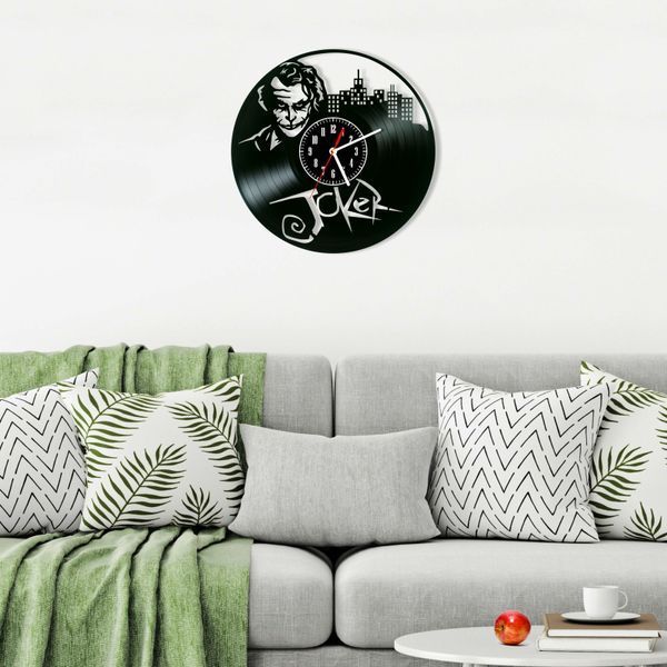 Настінний вініловий годинник Джокер, діаметр 30см Vinyl-Clock-M-Joker-6 фото