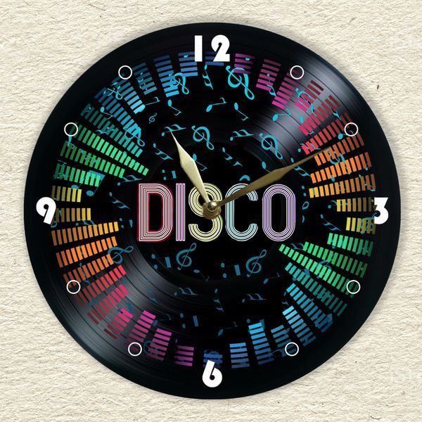Wall Vinyl Record Clock Disco 12" UF-Clock-Disco-1 photo