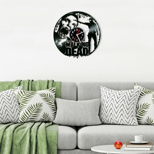 Настінний вініловий годинник Ходячі мерці, діаметр 30см Vinyl-Clock-M-The Walking Dead-6 фото