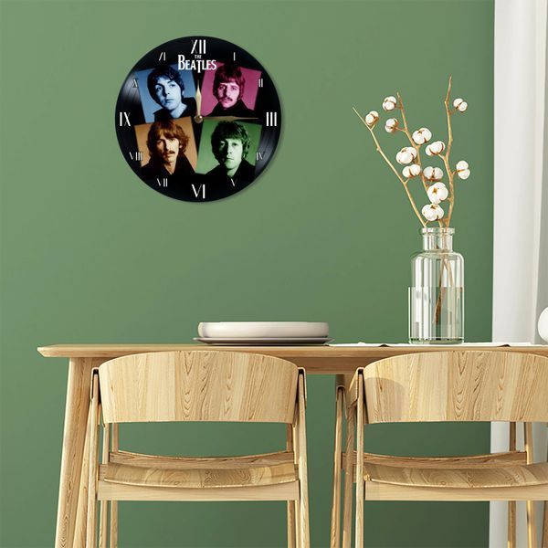 Настінний вініловий годинник The Beatles, діаметр 30см UF-Clock-The Beatles-4 фото