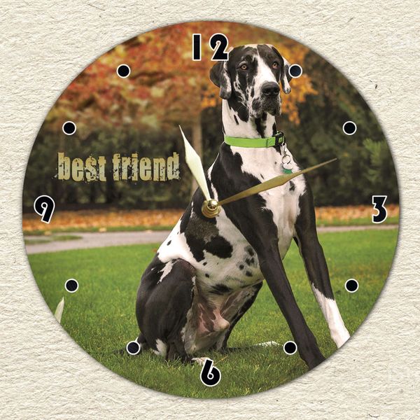 Wall Vinyl Record Clock Great Danes 12" UF-Clock-Great Danes-1 photo