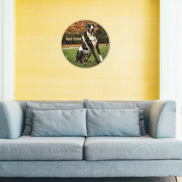 Wall Vinyl Record Clock Great Danes 12" UF-Clock-Great Danes-1 photo