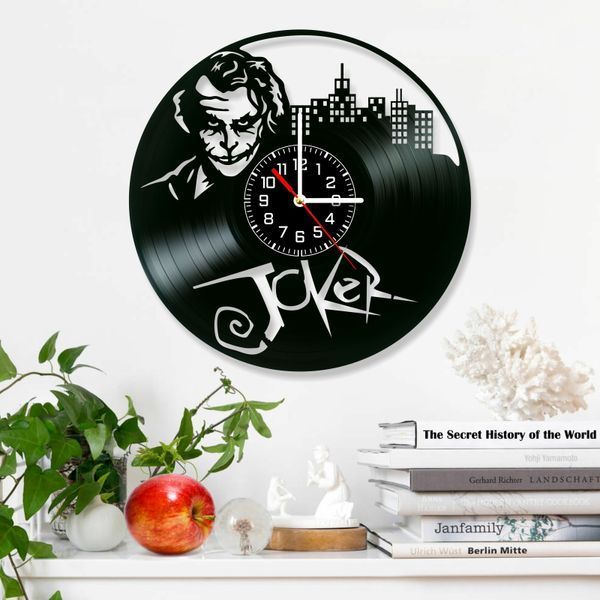Настінний вініловий годинник Джокер, діаметр 30см Vinyl-Clock-M-Joker-6 фото