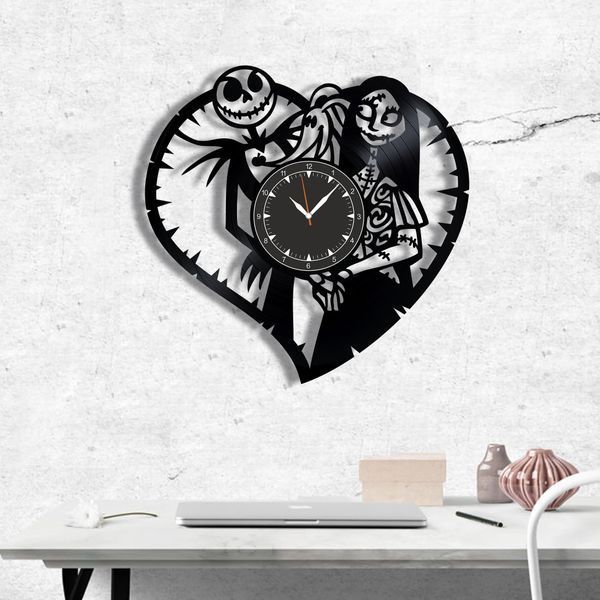 Wall Vinyl Record Clock Nightmare Before Christmas 12" 139-1-2 photo