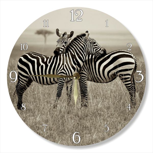 Wall Vinyl Record Clock Zebra 12" UF-Clock-Zebra-1 photo