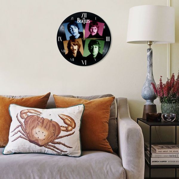 Настінний вініловий годинник The Beatles, діаметр 30см UF-Clock-The Beatles-4 фото