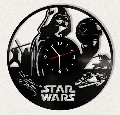 Wall Vinyl Record Clock Star Wars 12" 143-1-7 photo
