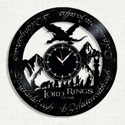 Настінний вініловий годинник Володар перснів, діаметр 30см Vinyl-Clock-M-The Lord of the Rings-3 фото