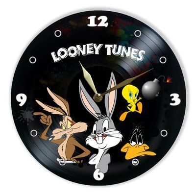 Настінний вініловий годинник Божевільні мелодії, діаметр 30см UF-Clock-C-Looney Tunes-2 фото