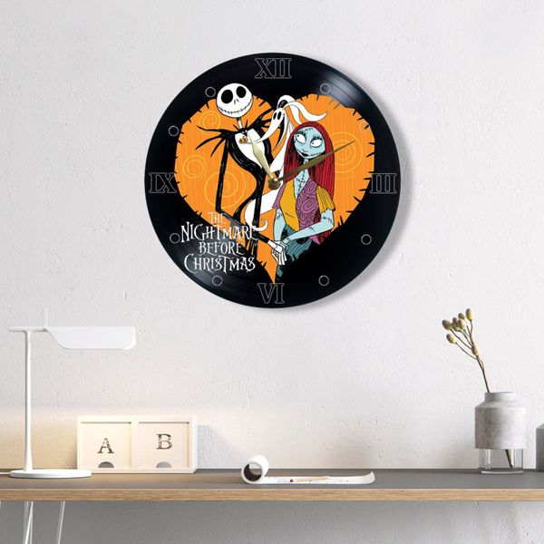 Wall Vinyl Record Clock Nightmare Before Christmas 12" UF-Clock-Nightmare Before Christmas-2 photo