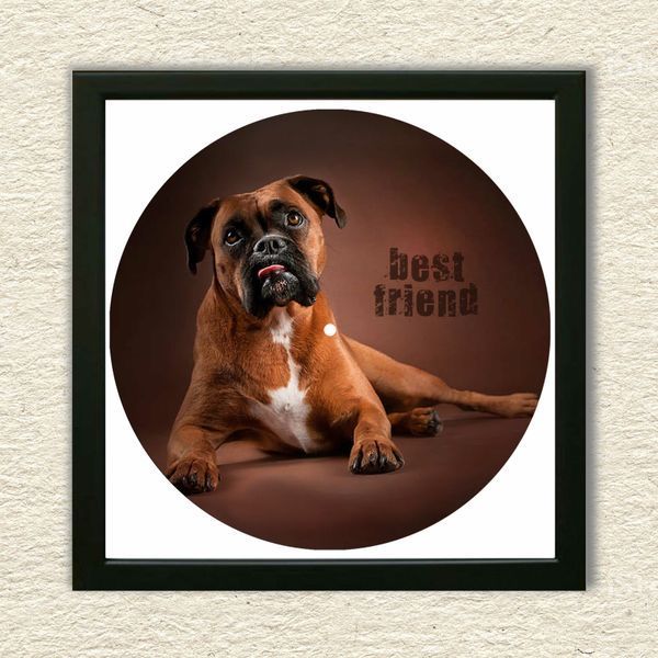 Vinyl Record Decor in a Wooden Frame Boxer 14" 43-4-1 photo