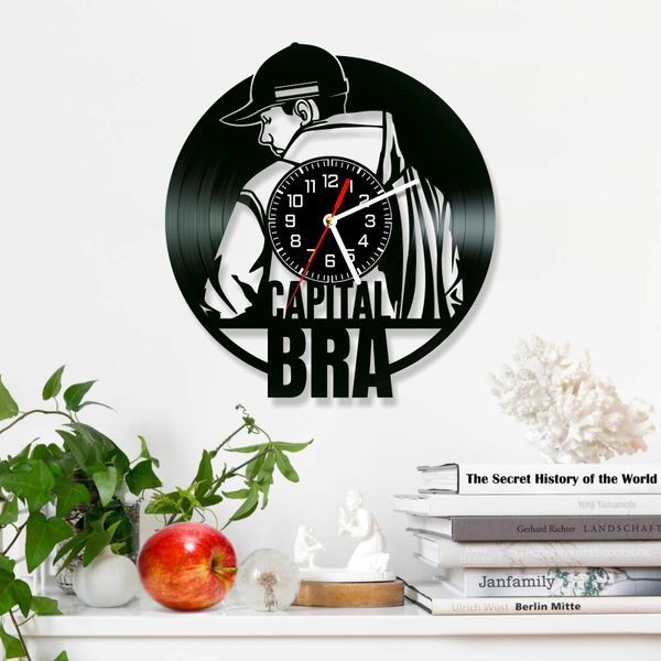 Настінний вініловий годинник Capital Bra, діаметр 30см Vinyl-Clock-Capital Bra-1 фото