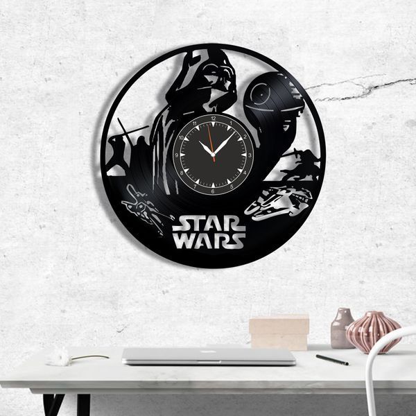 Wall Vinyl Record Clock Star Wars 12" 143-1-7 photo