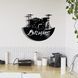 Wall Vinyl Record Clock Drums 12" Vinyl-Clock-Drums-1 photo 3
