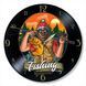 Wall Vinyl Record Clock Fishing 12" 119-2-1 photo 1