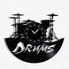 Wall Vinyl Record Clock Drums 12" Vinyl-Clock-Drums-1 photo 1