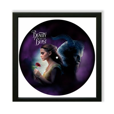 Vinyl Record Decor in a Wooden Frame Beauty and the Beast 14" UF-Frame-M-Beauty and the Beast-1 photo