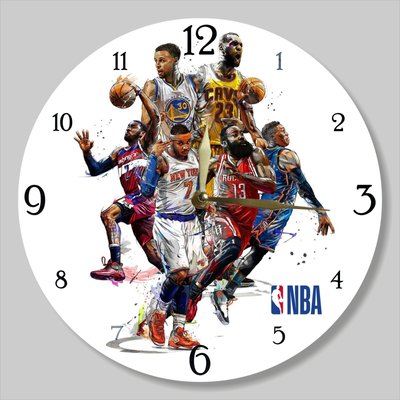 Wall Vinyl Record Clock Basketball 12" UF-Clock-Basketball-2 photo