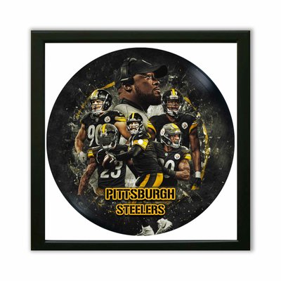 Vinyl Record Decor in a Wooden Frame Pittsburgh Steelers 14" UF-Frame-Pittsburgh Steelers-1 photo