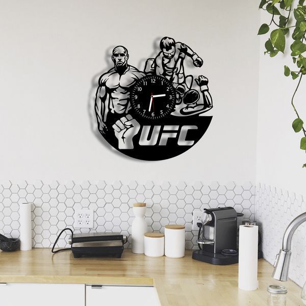 Настінний вініловий годинник UFC, діаметр 30см 220-1-1 фото